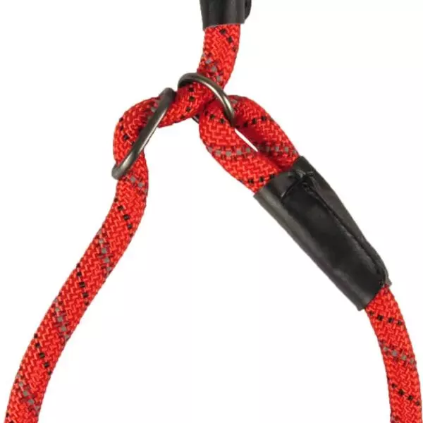 Flamingo Rimo   Anti-trek halsband ANTI-TREK HALSBAND RIMO ROOD L 65CM 12MM Deze Rimo sliphalsband is gemaakt van nylon. Het is een sliphalsband met een stop. Dat betekent dat de band strakker om de nek komt te zitten tot waar de stop zit. Zo is de hond makkelijker te corrigeren. Het is makkelijk om te doen en voelt comfortabel aan.