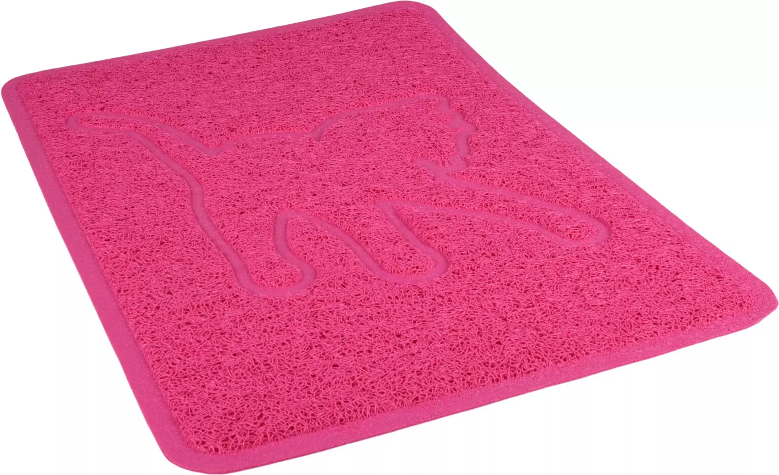 Flamingo Matti Rosie  Kattenbakmat KATTENBAKMAT ROSIE FUCHSIA 35x48CM Deze leuke roze kattenbakmat is perfect om de ruimte rondom jouw kattenbak schoon te houden. Wanneer de kat uit de kattenbak stapt en op de mat stapt