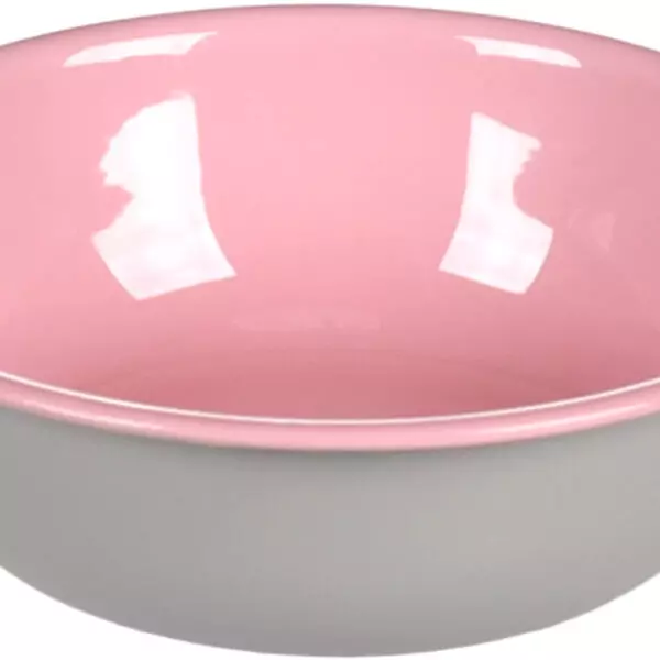 Flamingo Nell   Eet- en drinkpot EET- EN DRINKPOT KAT NELL INOX ROZE ROND 350ML 13CM Deze schattige eet- en drinkpot Nell is ideaal voor jouw kat. Het is gemaakt van duurzaam inox en heeft een antislip bodem. In lichtgrijs en roze