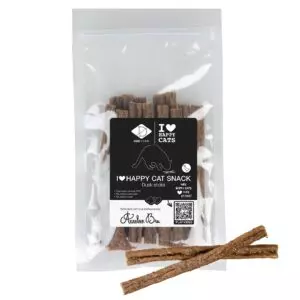 I Love Happy Cats - Anneleen Bru - I Love Happy Cat Snack-Sticks met eend +/- 70g - 11cm